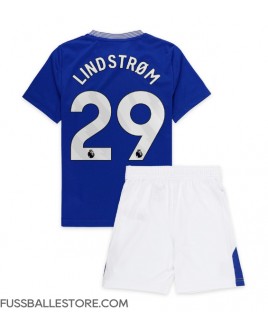 Günstige Everton Jesper Lindstrom #29 Heimtrikotsatz Kinder 2024-25 Kurzarm (+ Kurze Hosen)